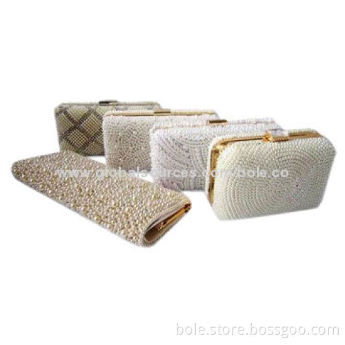 Evening Clutch Bags, Made of Beads, Can be Customized for Clients